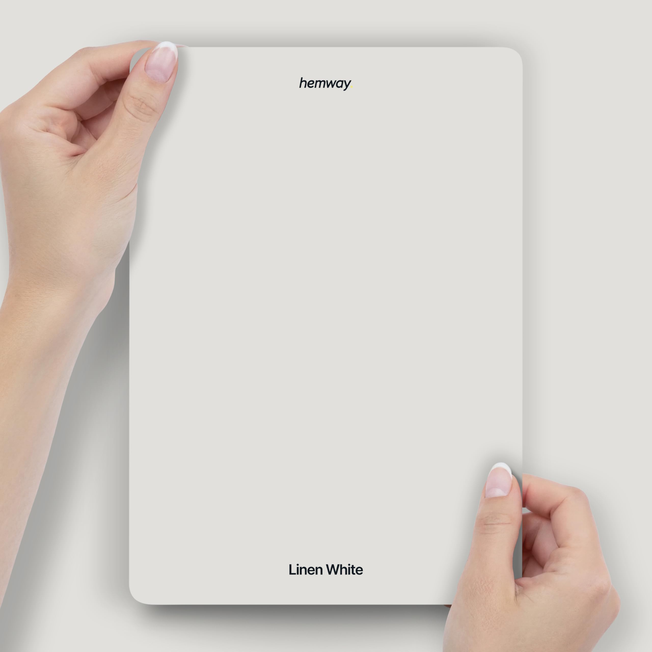 Hemway Linen White Peel & Stick Sample Chalk Paint | A5 Accurate Colour Swatch, Mess-Free Alternative to Paint Tester Pots, Easy To Use, Eco-friendly, for Interior Furniture & Walls