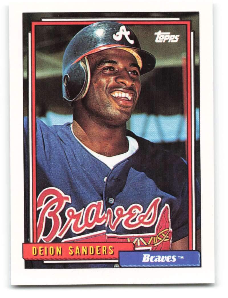 Amazon.com: 1992 Topps Baseball #645 Deion Sanders Atlanta Braves