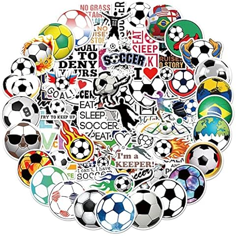 100 pegatinas de fútbol impermeables motivacionales Cover
