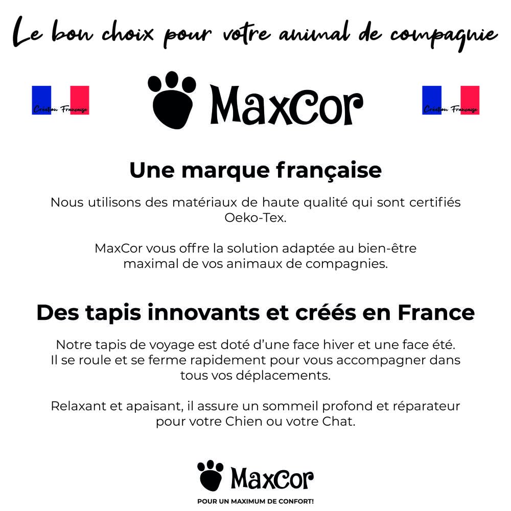 MaxCor Grand Tapis Chien Rectangulaire Gris - Soulage et Préserve Les Articulations - Panier Chien Réversible été/Hiver et Facile à Transporter - Ne se déforme Pas et Lavable en Machine