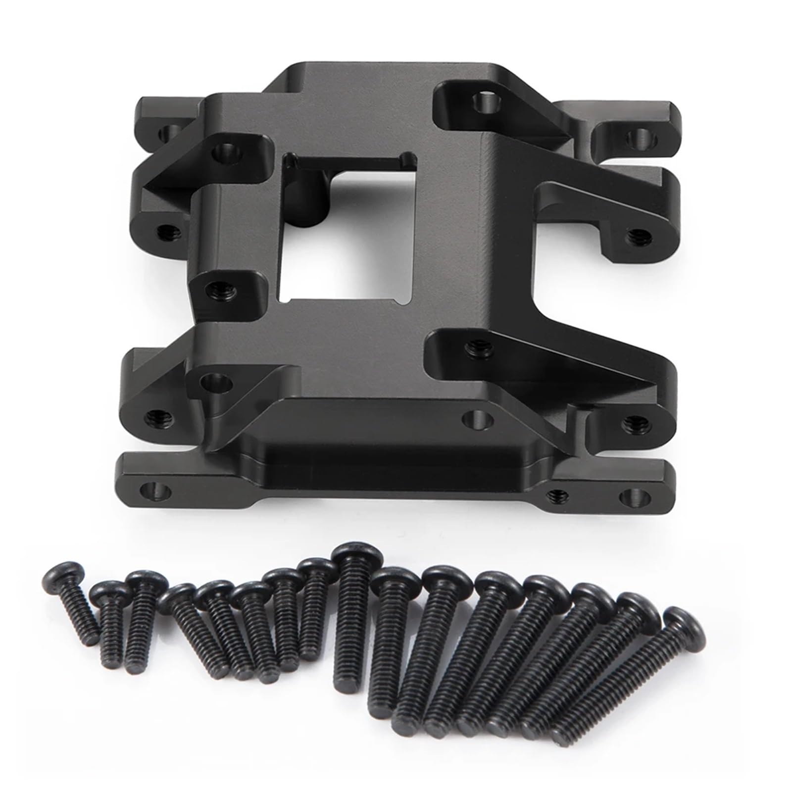 Do YEAH-RUN Metal Chassis Skid Plate Transmission Mount do 1/18 RC Crawler Car do części zamiennych TRX4M(Schwarz)