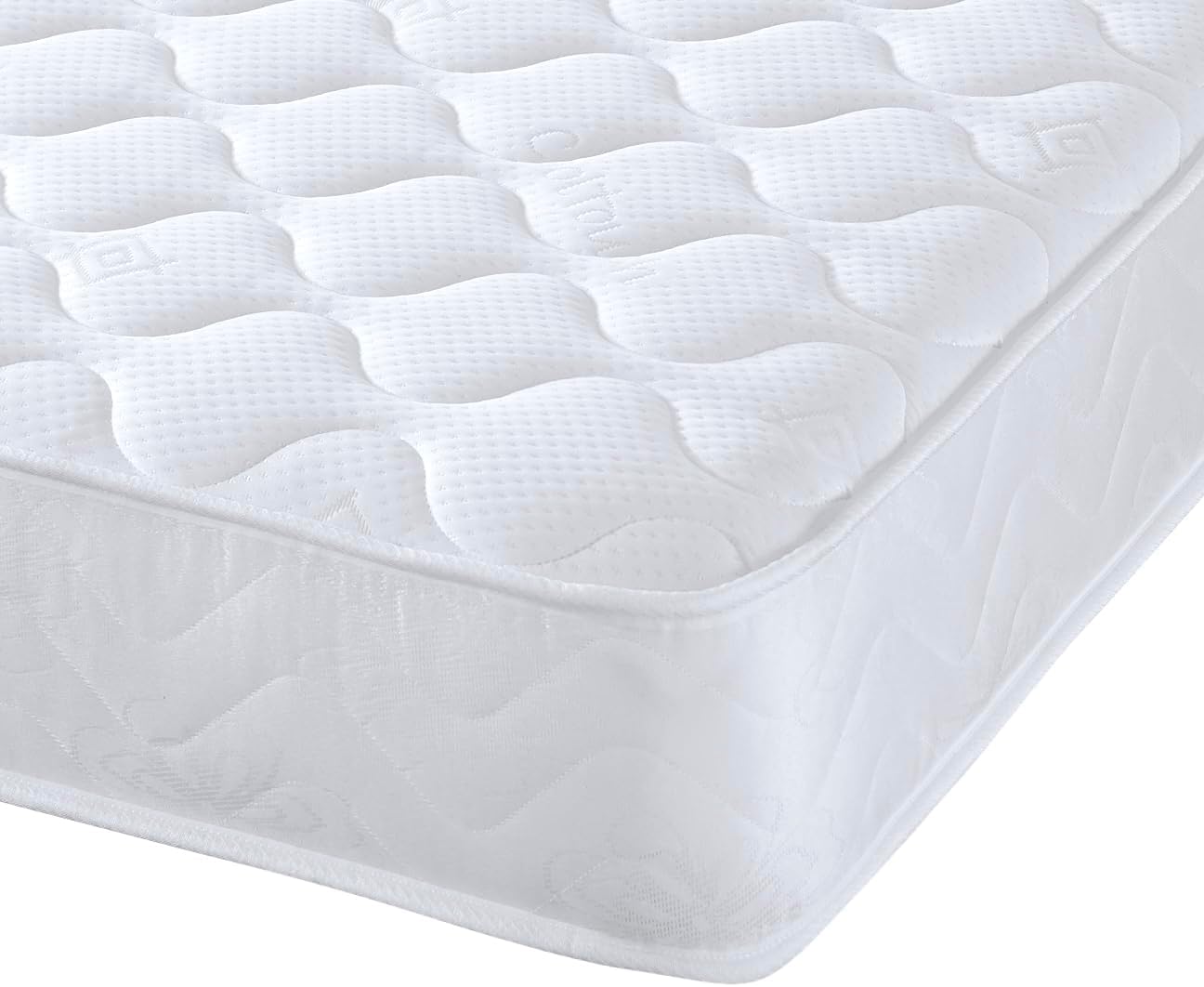 Starlight Beds Cooltouch Essentials Foam Free Sprung Mattress. Maximum Value, Plush Feel, White, 18cm Deep, 3ft Single Mattress, 3ft x 6ft3 (90cm x 190cm)
