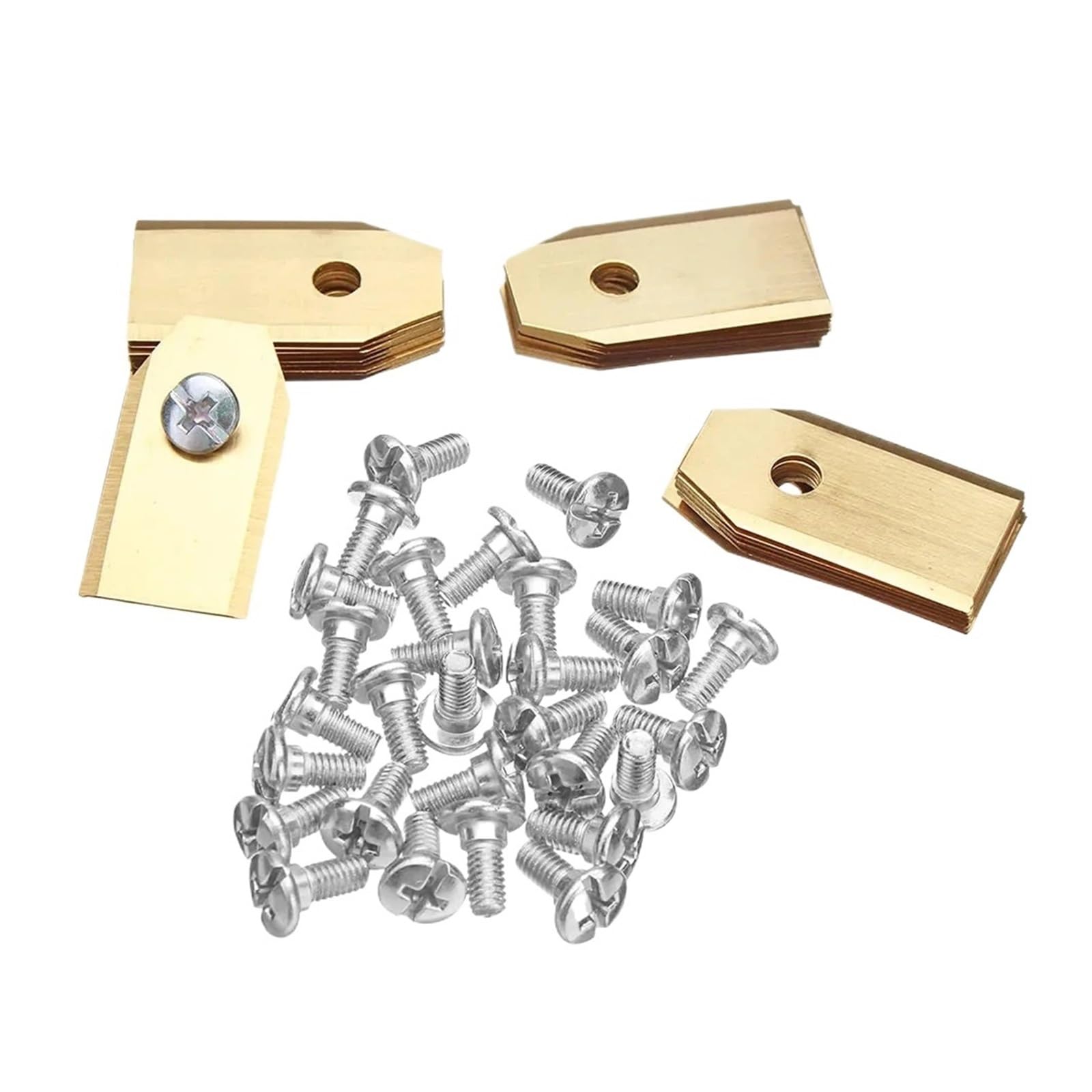 18-60 Cuchillas De Corte De Césped De Acero Inoxidable Con Tornillo Compatibles Con Cuchillas De Cortacésped De Reparación De Cortacésped Robótico Husqvarna Automower/Gardena(60pcs gold)