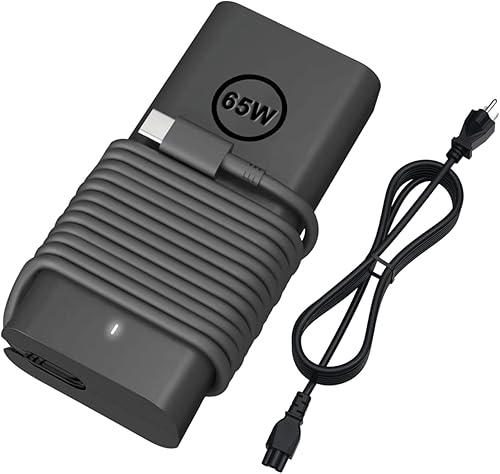 Nuevo cargador delgado de 65 W USB C para laptop Dell cargador USB C, compatible con Dell Latitude 5420 5520 5540 7420 7410 3450 5290 7400, XPS 13,