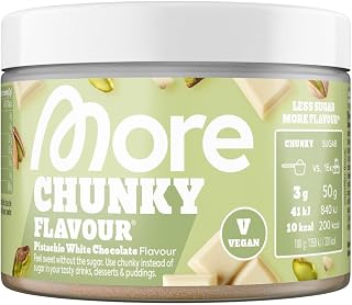 MORE Chunky Flavour, Pistachio White Chocolate, 150 g, vegan