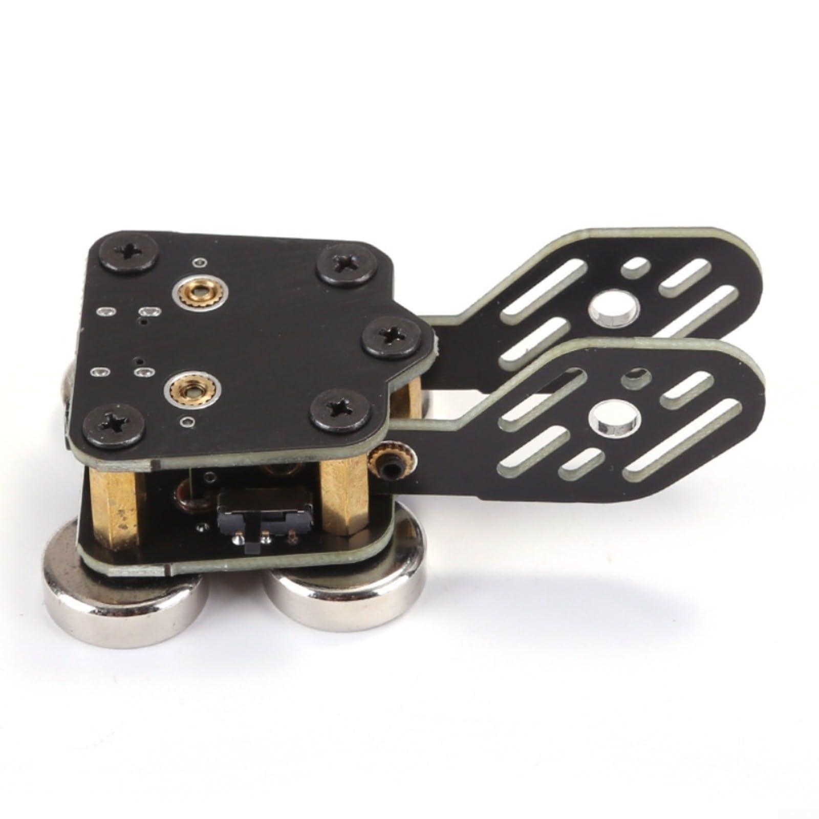 HEIBTENY Metal Double Paddle CW Key PCB Automatic for Morse Code Trainer with USB Connectivity and 3.5mm Cable Options, for Amateur Radio and Educational Use, Black(B) — view 3