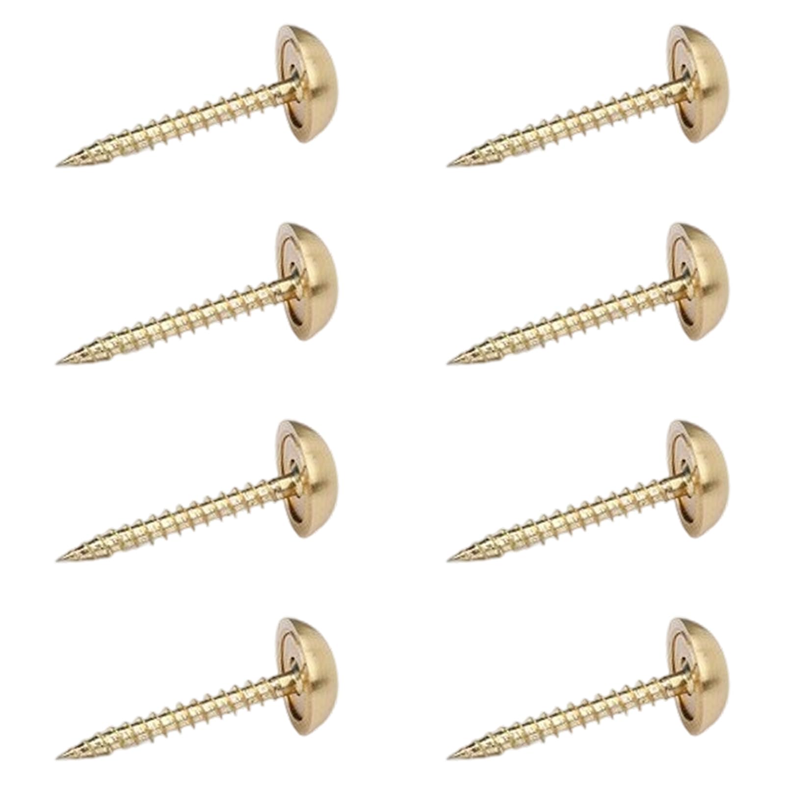 Hgenahgtf 13Mm Brass Color Of 8 Sturdy Brass Decorative Screws With Glass Caps For Furniture Fixing Rustproof Construction Furniture Hardware Glass Screw Caps