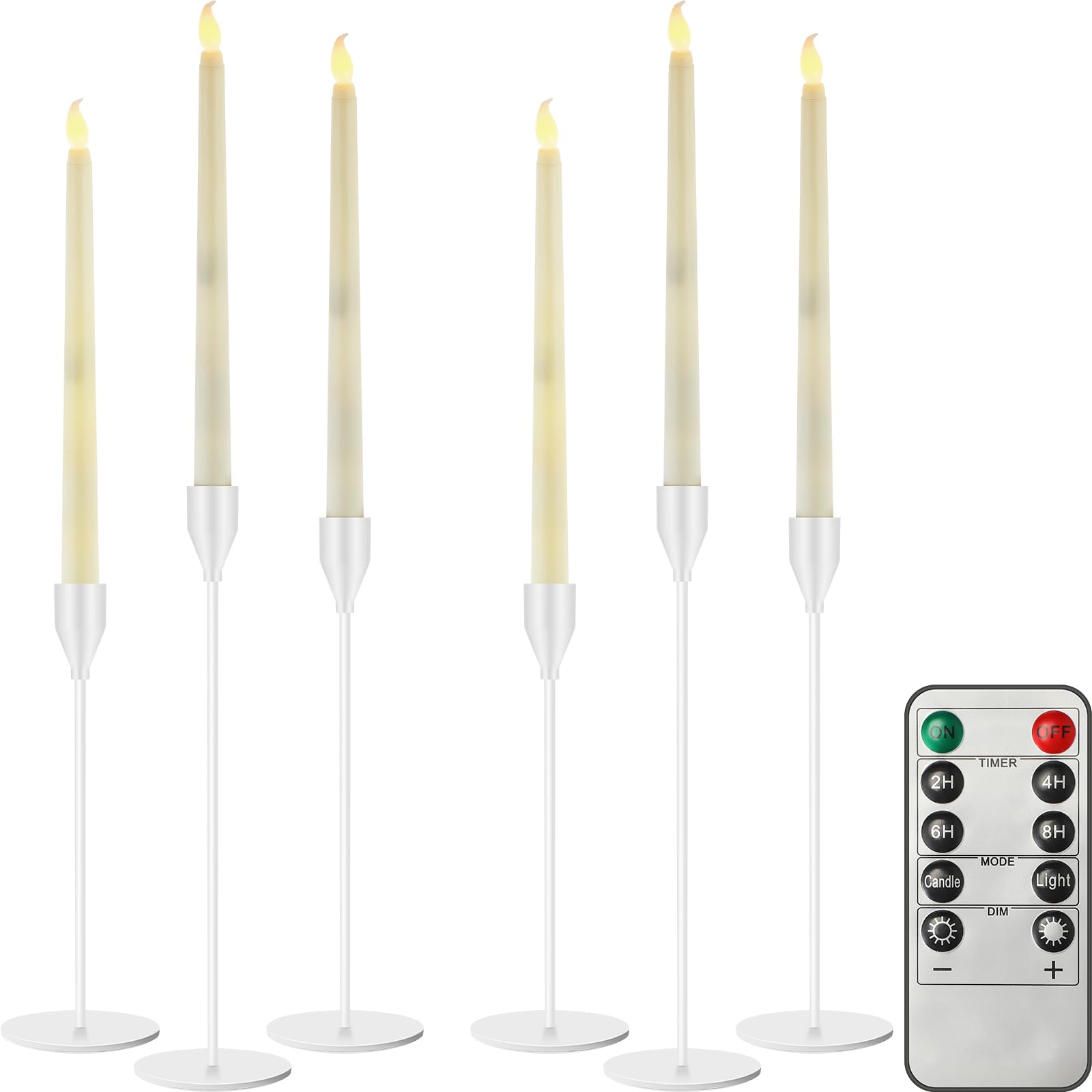 Bougies coniques LED avec télécommande et minuteur pour une ambiance chaleureuse sans risque