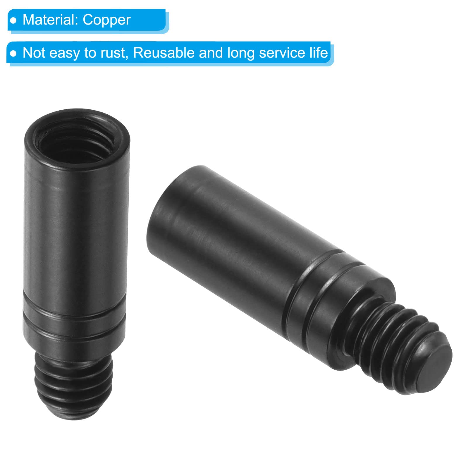 PATIKIL 3g Copper Dart Weight Add Accentuator 9 Pcs 14mm Length 2BA Thread Darts Weight Adjuster Dart Accessories Black - Image 4