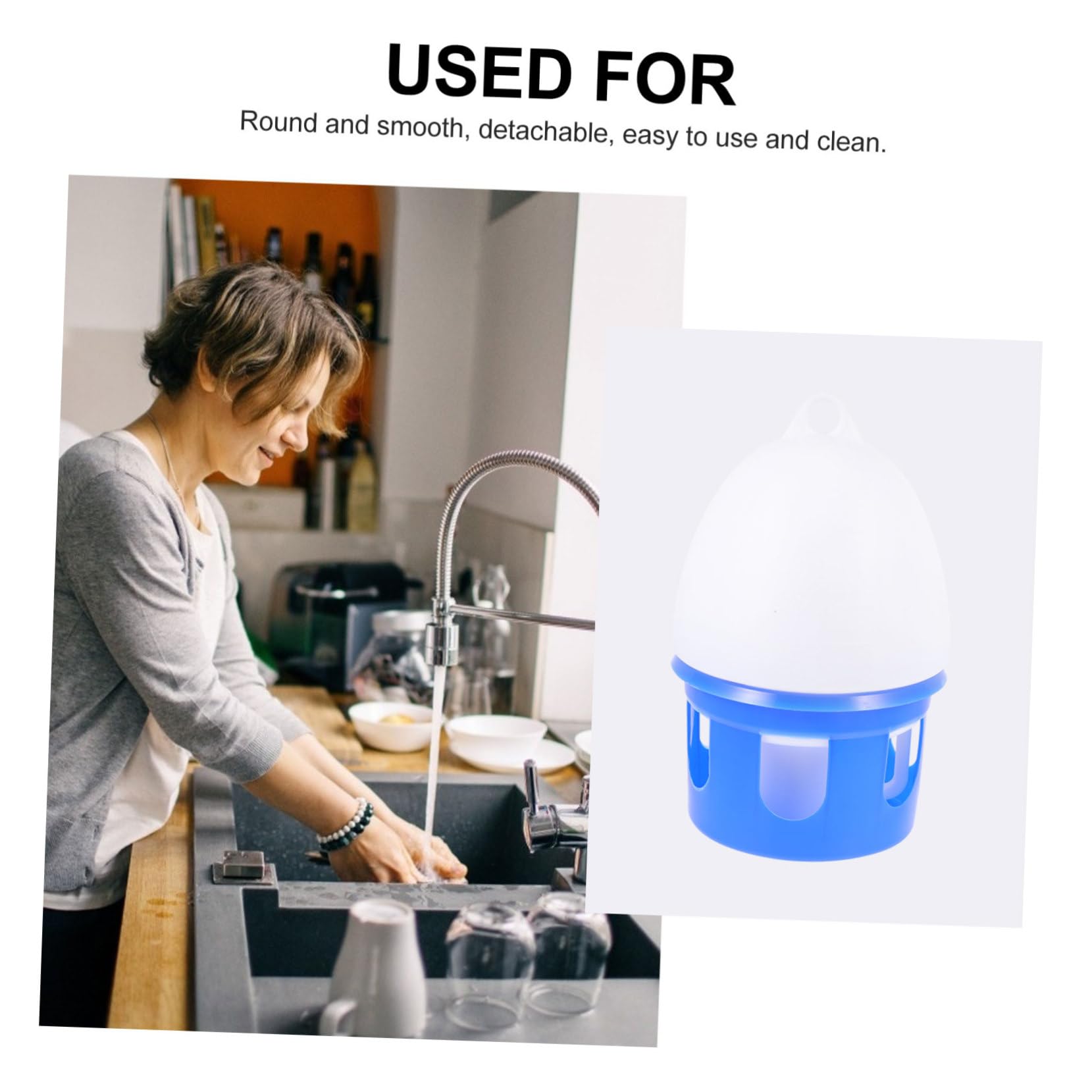 Bebedero Automático para Palomas y Pájaros, Recipiente Azul Redondo | Pvc Desmontable, Fácil de Limpiar, Formato Portátil, para Palomas y Loros