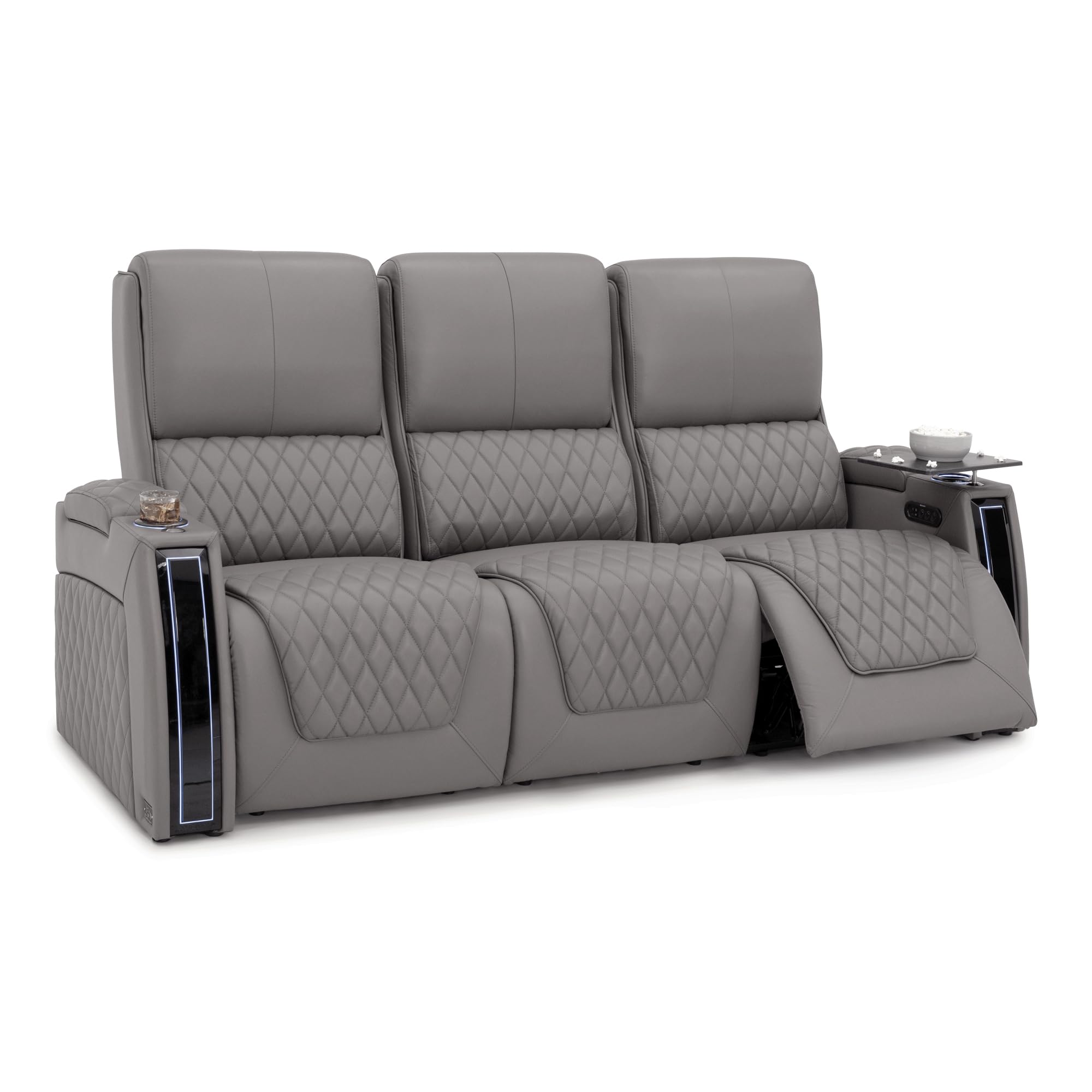 Seatcraft Apex Home Theater Seating Gray Row of 3 Sofa
