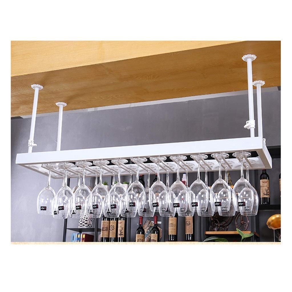 Porte-gobelet KTV suspendu blanc de 100cm pour l'espace bar