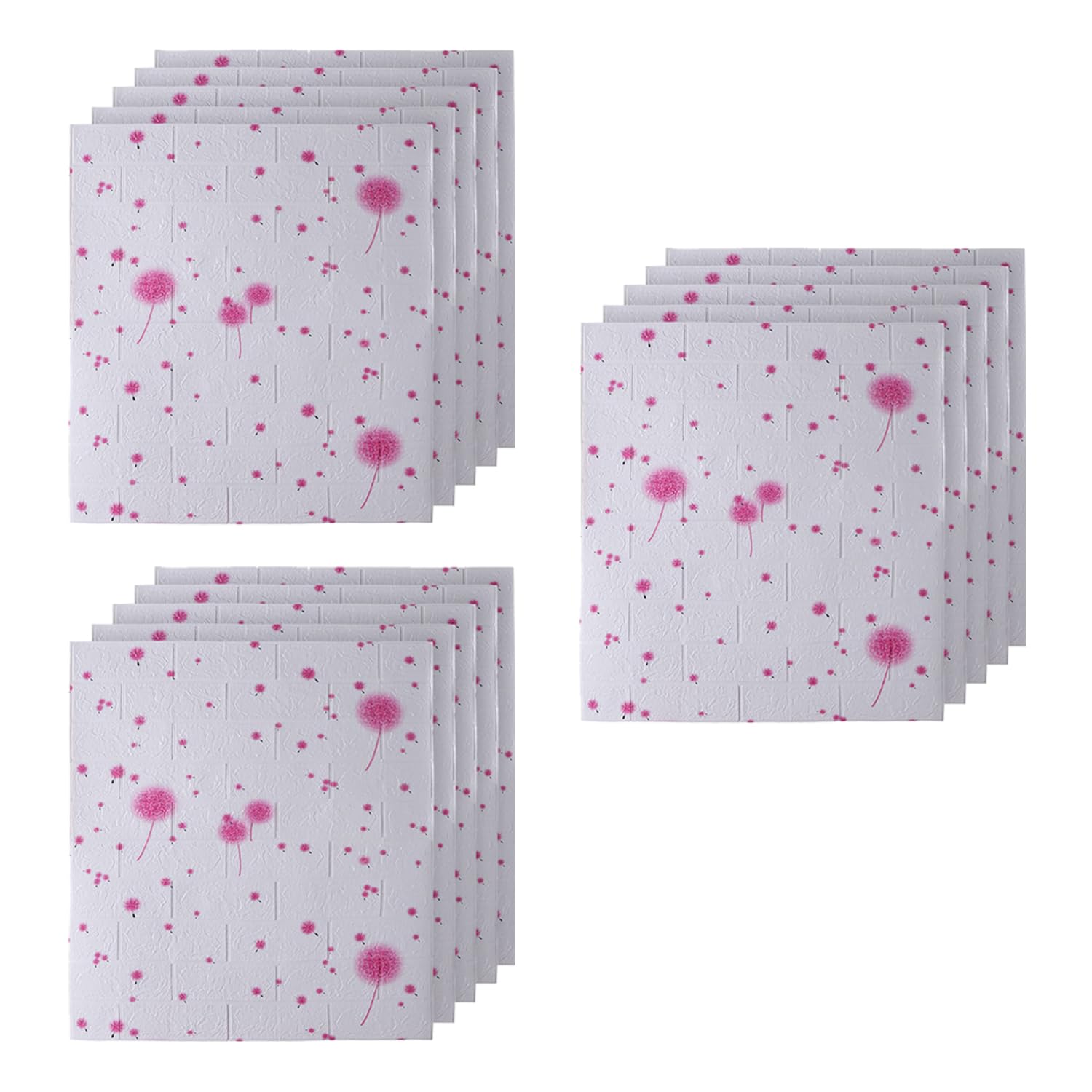 Kuber Industries Foam Brick Pattern 3D Wallpaper for Walls|Soft PE Foam|Easy to Peel, Stick & Remove DIY Wallpaper|Suitable on All Walls|Set of 5 Sheets, 70 cm X 77 cm (Pack of 3)