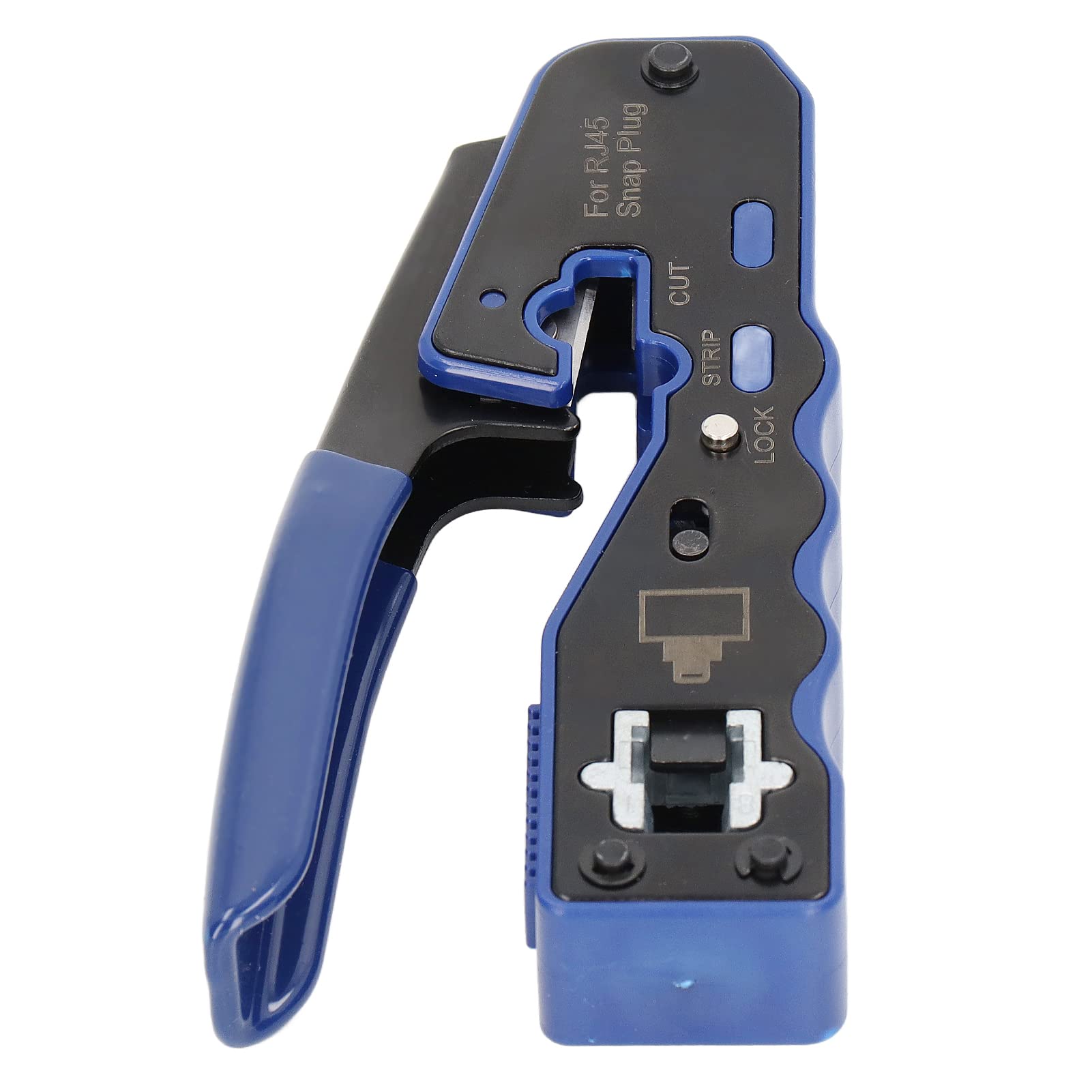 Pince Sertir Réseau, Outil de Coupe-Fil et Pince RJ45 avec 10 Connecteurs Cristal, Accessoire de Câblage pour Montage, Réparation et Entretien de Câbles Ethernet LAN