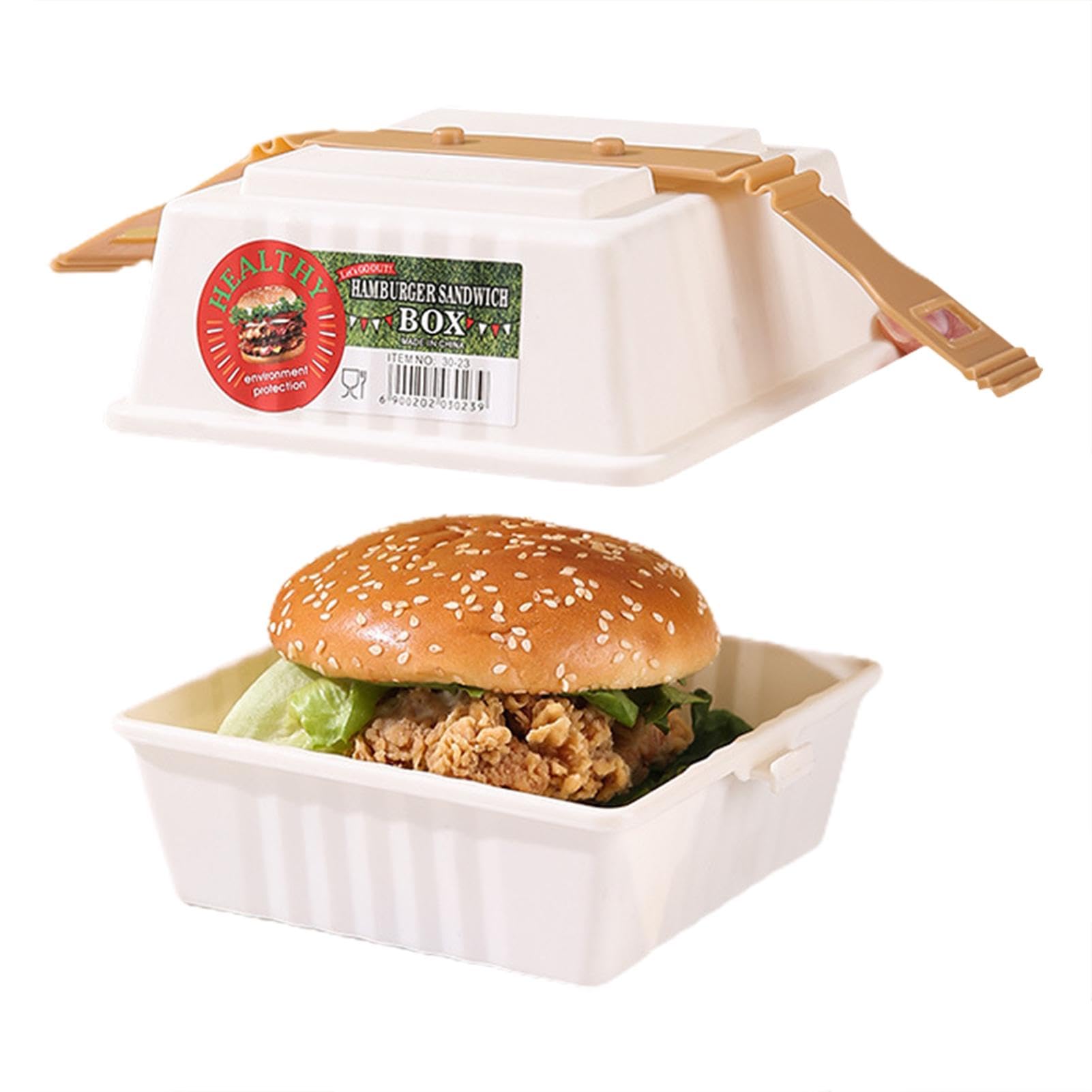 ハンバーガー型収納容器 Amazon | Zqkimzi ハンバーガーバン収納ボックス - ハンバーガーランチ