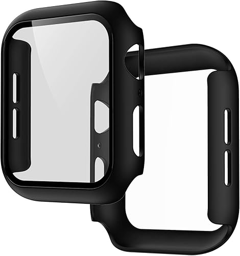 Miniatura 9 de Compatible con Apple Watch SE 6, 5, 4, 3, 2, 1, Series iWatch 9H, funda protectora de pantalla de cuerpo completo, carga inalámbrica, peso ligero,