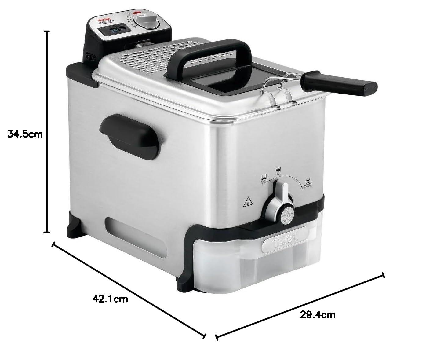 Tefal FR8041 Oleoclean Fritteuse 3,5 l 1,2 kg 2300 W Silber