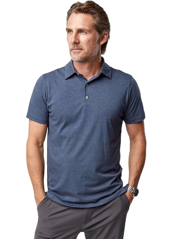 Fresh Clean Threads Mens Navy Polo Shirts - Pre Shrunk Soft Fitted Premium Classic Shirt - Men's Polos Cotton Poly T-Shirt Blend - Medium by Fresh Clean Threads - Used condition - US$26.62