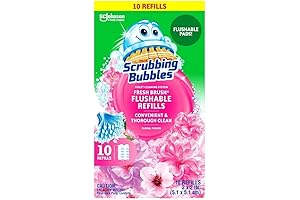 Scrubbing Bubbles Toilet Brush Cleaning Tablets Refill, Eliminates Toilet Odors, Floral Fusion Scent, 10-Count