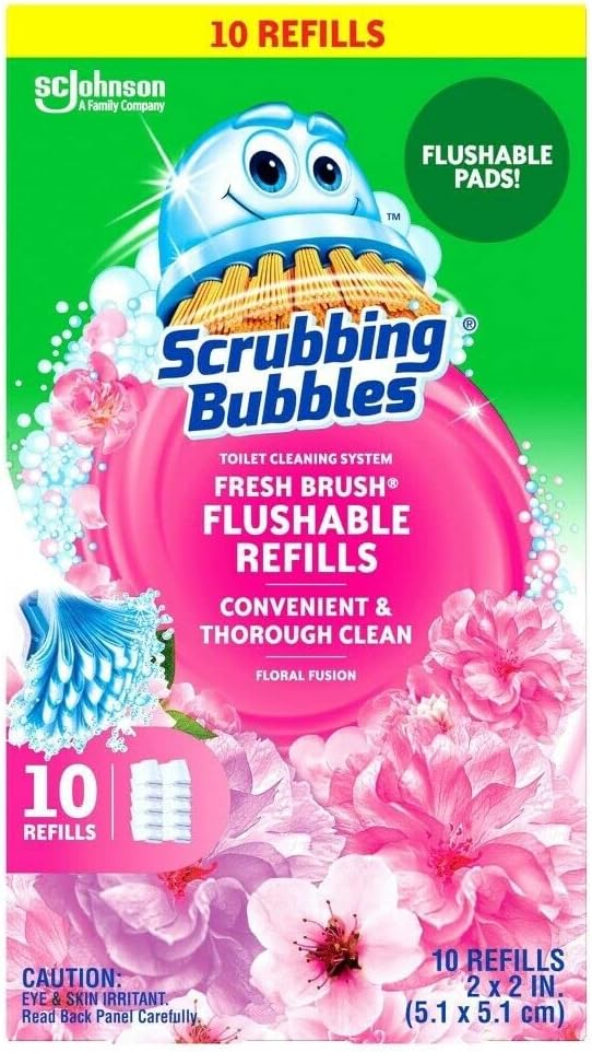 Scrubbing Bubbles Flushable Toilet Wand Refills, Fresh