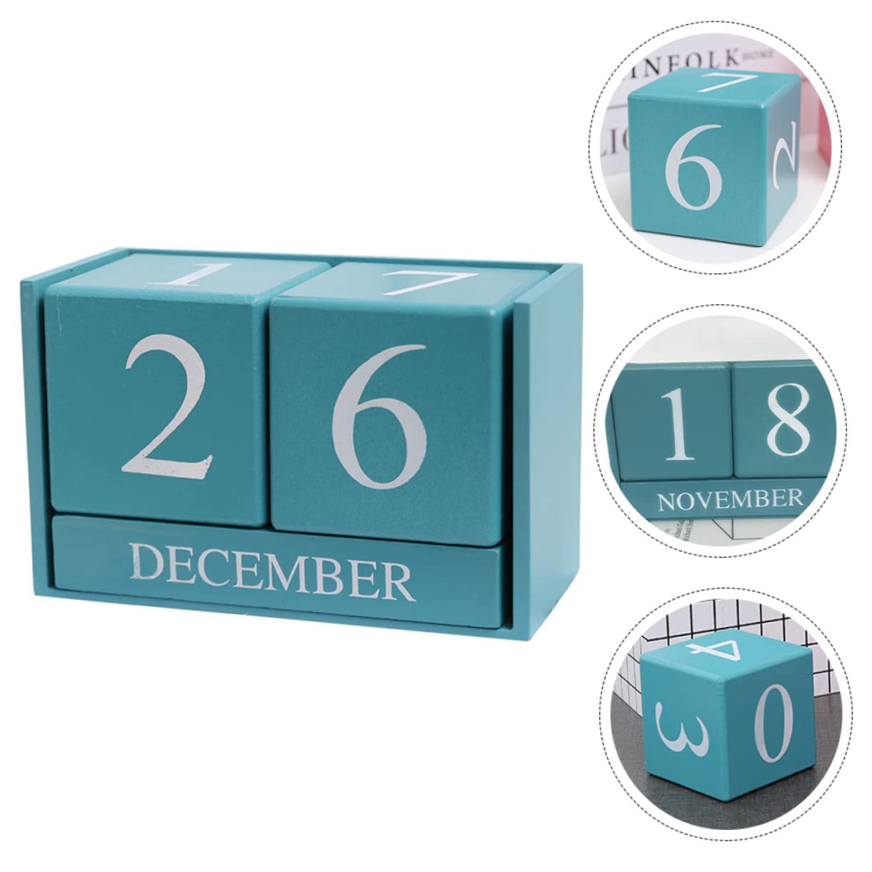 STOBOK 2stücke Kalender Tischkalender Für Büro Und Zuhause Dekorative Tischdeko Im Rustikalen Stil Immerwährender Blockkalender Seitigen Monatsbuchstaben Für Schreibtisch Und