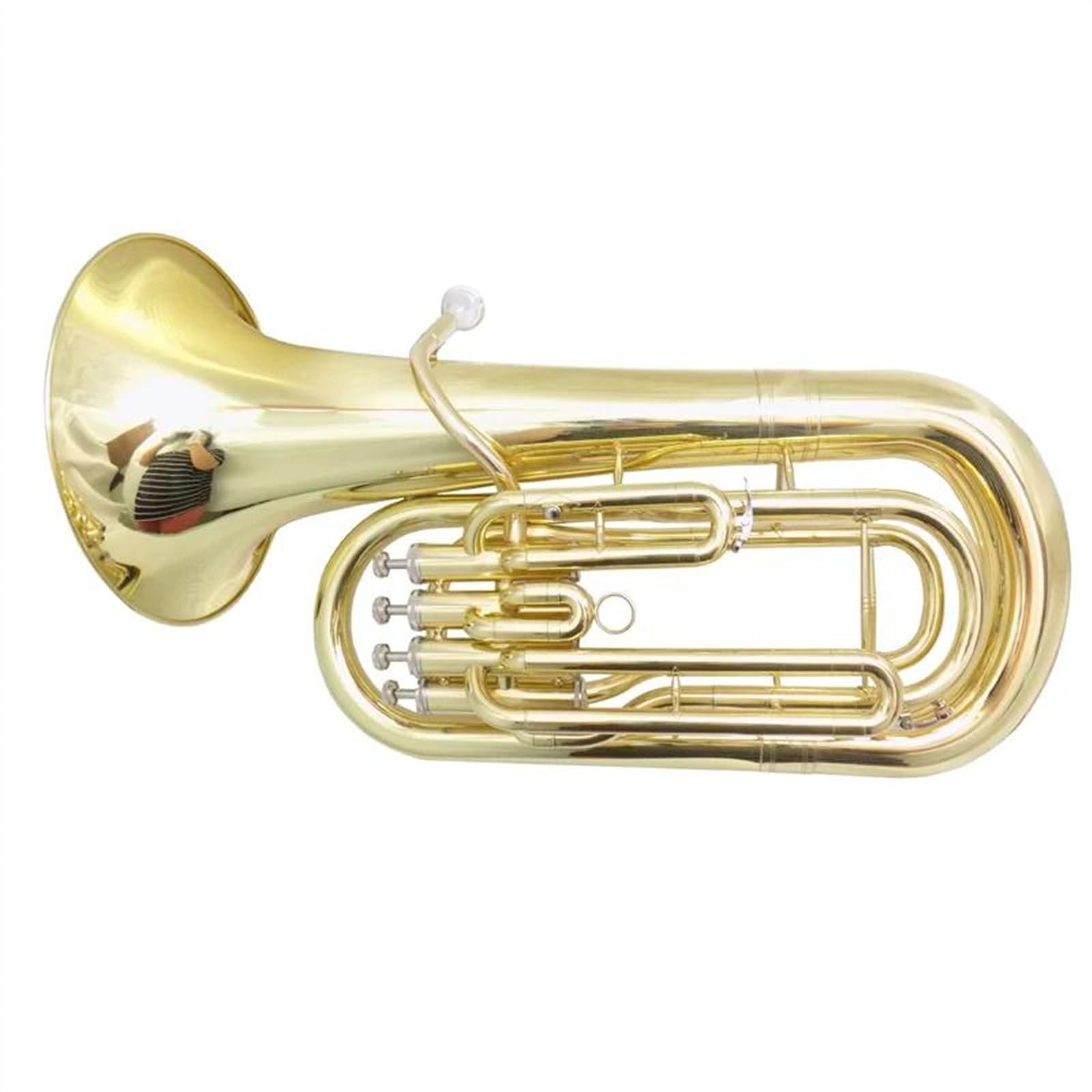 Professionelles Euphonium Bb-Klappe, Gelber Messingkörper, Lackiert, 4 Kolben, Euphonium-Instrumente Mit Koffer-Mundstück