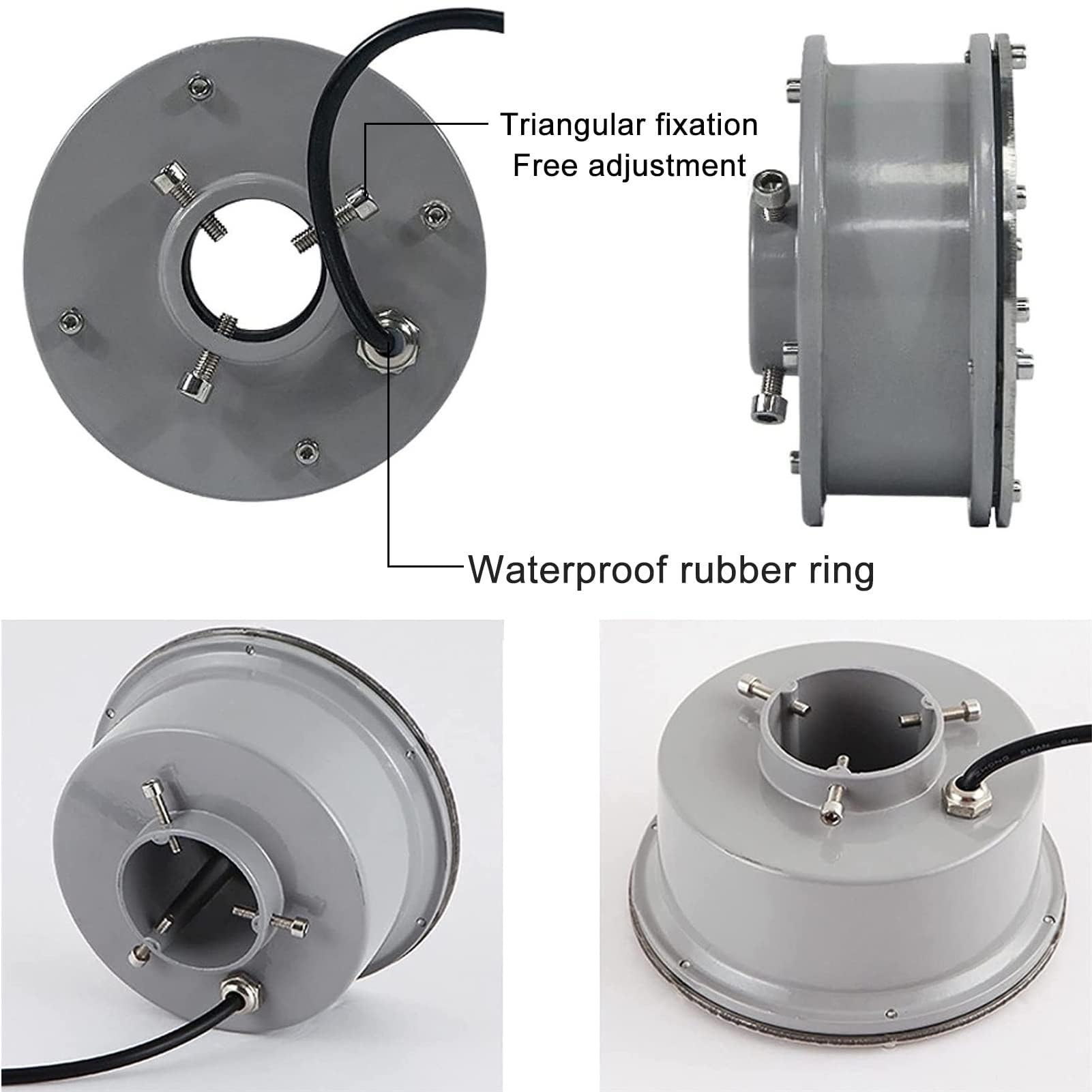 RGB Luces De Paisaje Submarino - Foco LED Piscina, Foco Empotrado De 12 V con Mando A Distancia RF, Luz De Fuente Subacuática Impermeable IP68, para Iluminación De Fuente De Jardín(9W,AC12V)
