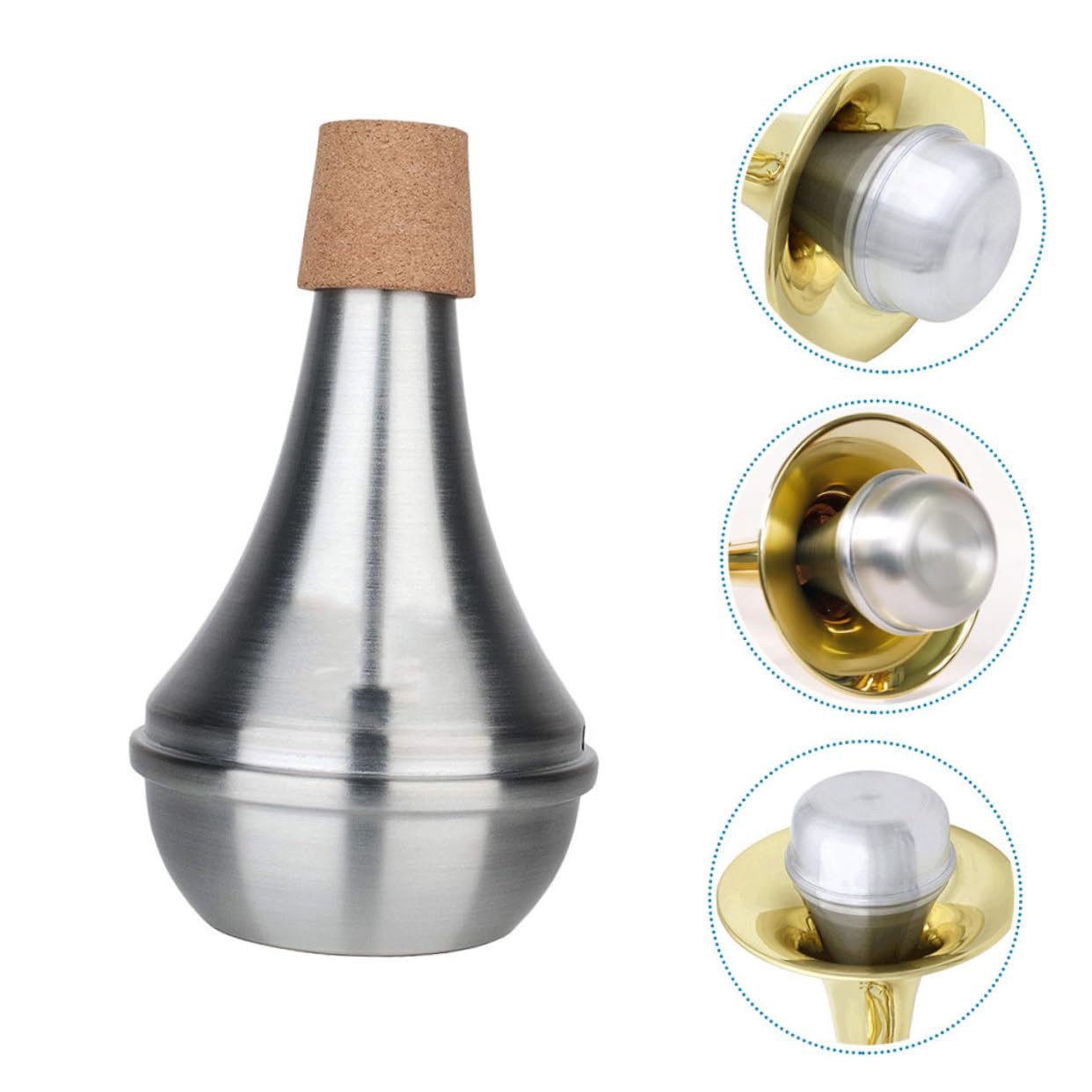 BESTonZON 3 Pezzi Silenziatore Trombone Pratica Strumento Musicale Muto Accessorio Tromba Per Principianti Parti Di Tromba Mute Pratica Tromba Mute Tromba Dritto Muto Con Tromba