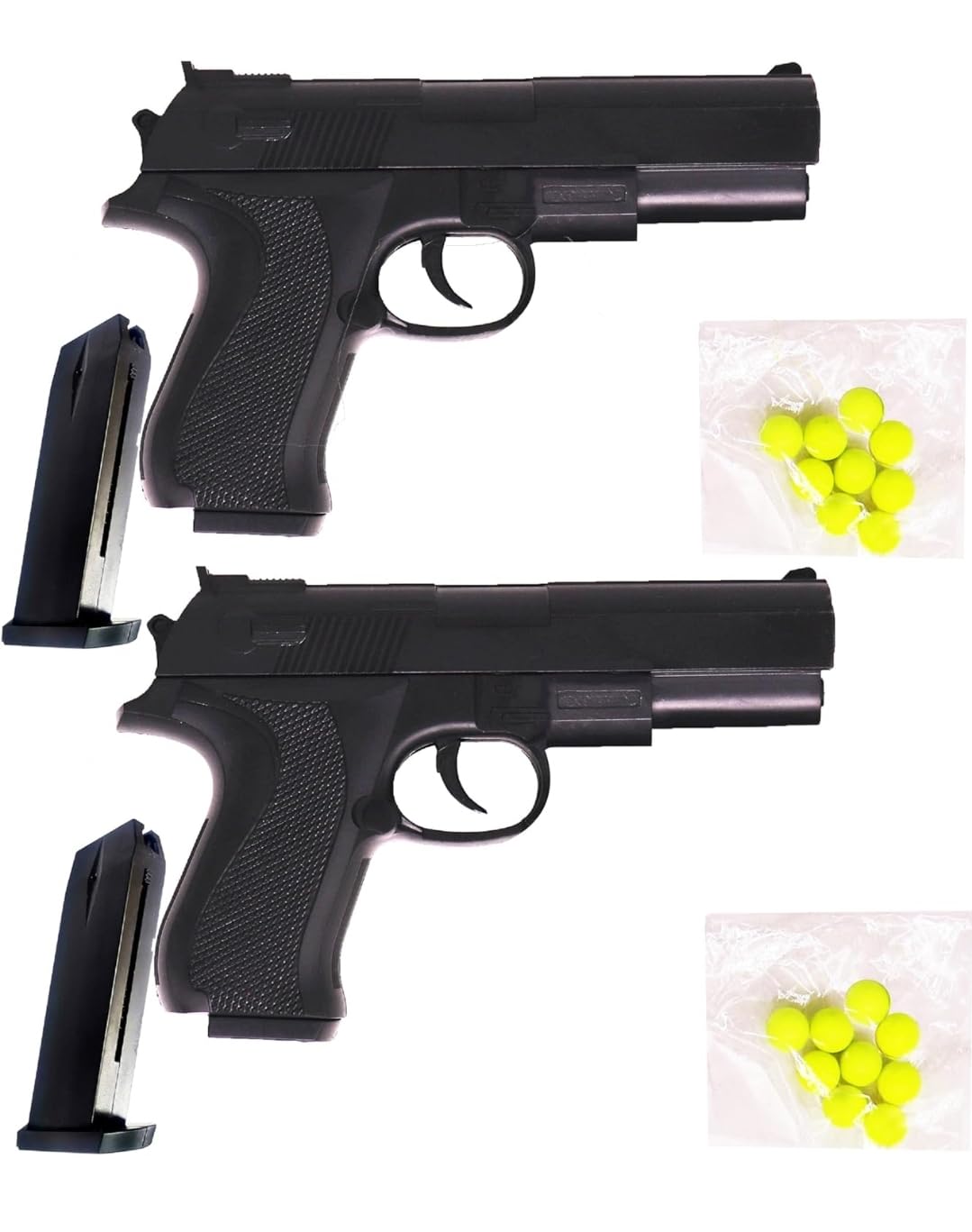 WHEELSQUARE Hand Gun Toy Pack of 2 Pistol Mouser Gun Revolver Gun Plastic Guns & Darts (Black) (B0D66S12PD) Amazon Price History, Amazon Price Tracker