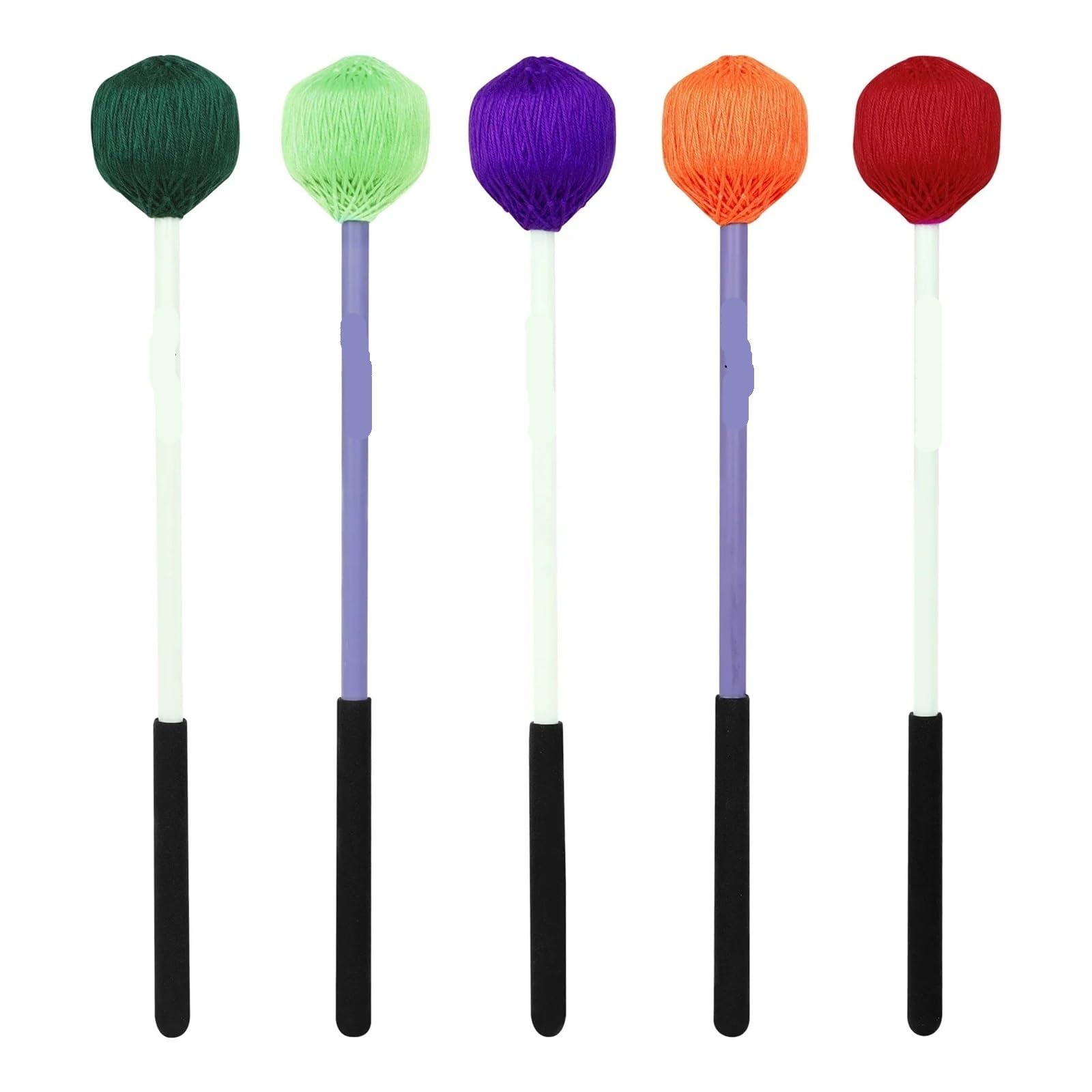 Baguettes de marimba Baguettes de grosse caisse, baguettes professionnelles, maillets Marimba, poignée antidérapante, accessoires d'instruments à Percussion(Orange)
