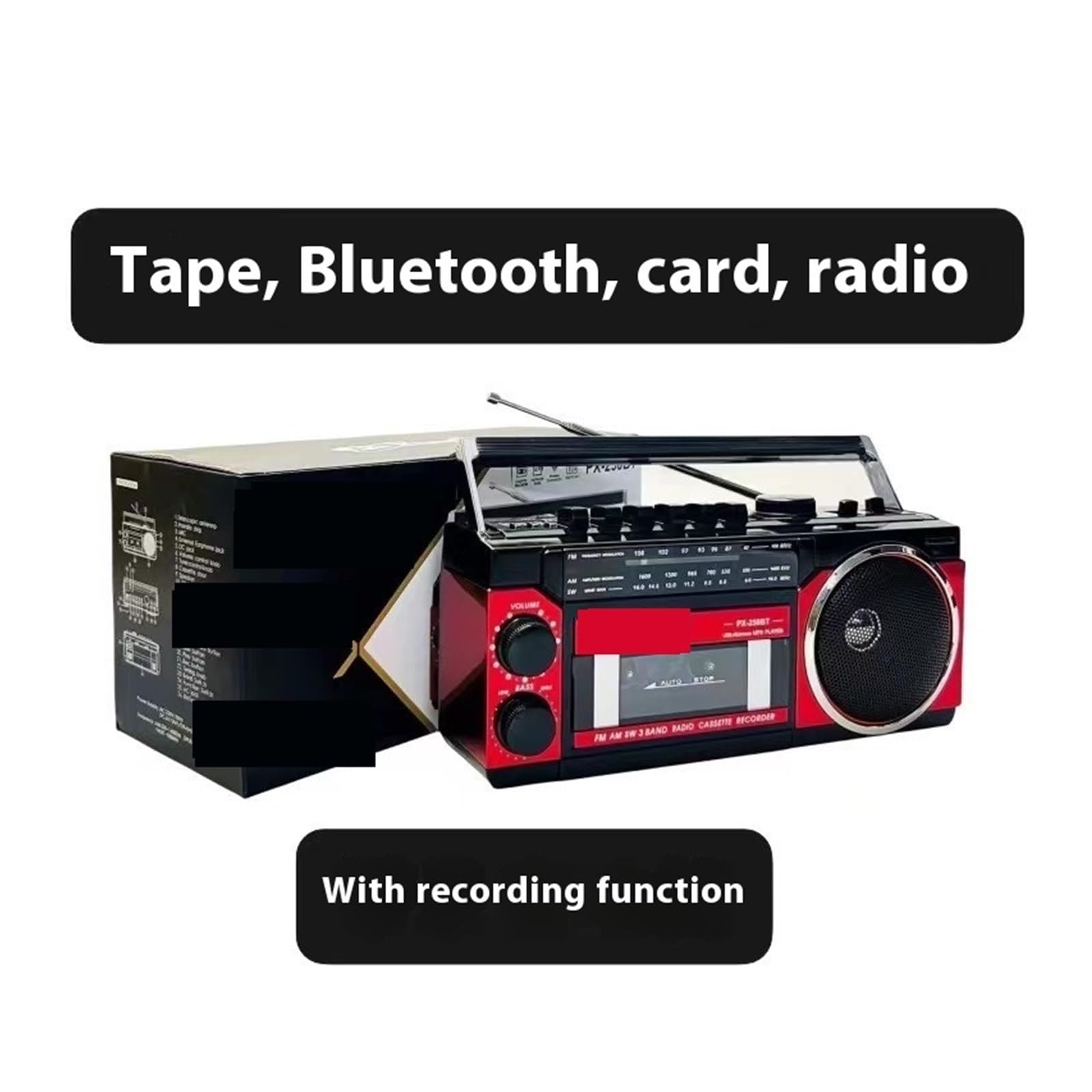 Wielopasmowe radio Bluetooth o dużej głośności, odtwarzacz kasetowy w stylu retro i funkcje wielofunkcyjne - ne dla miłośników muzyki i entuzjastów nostalgii