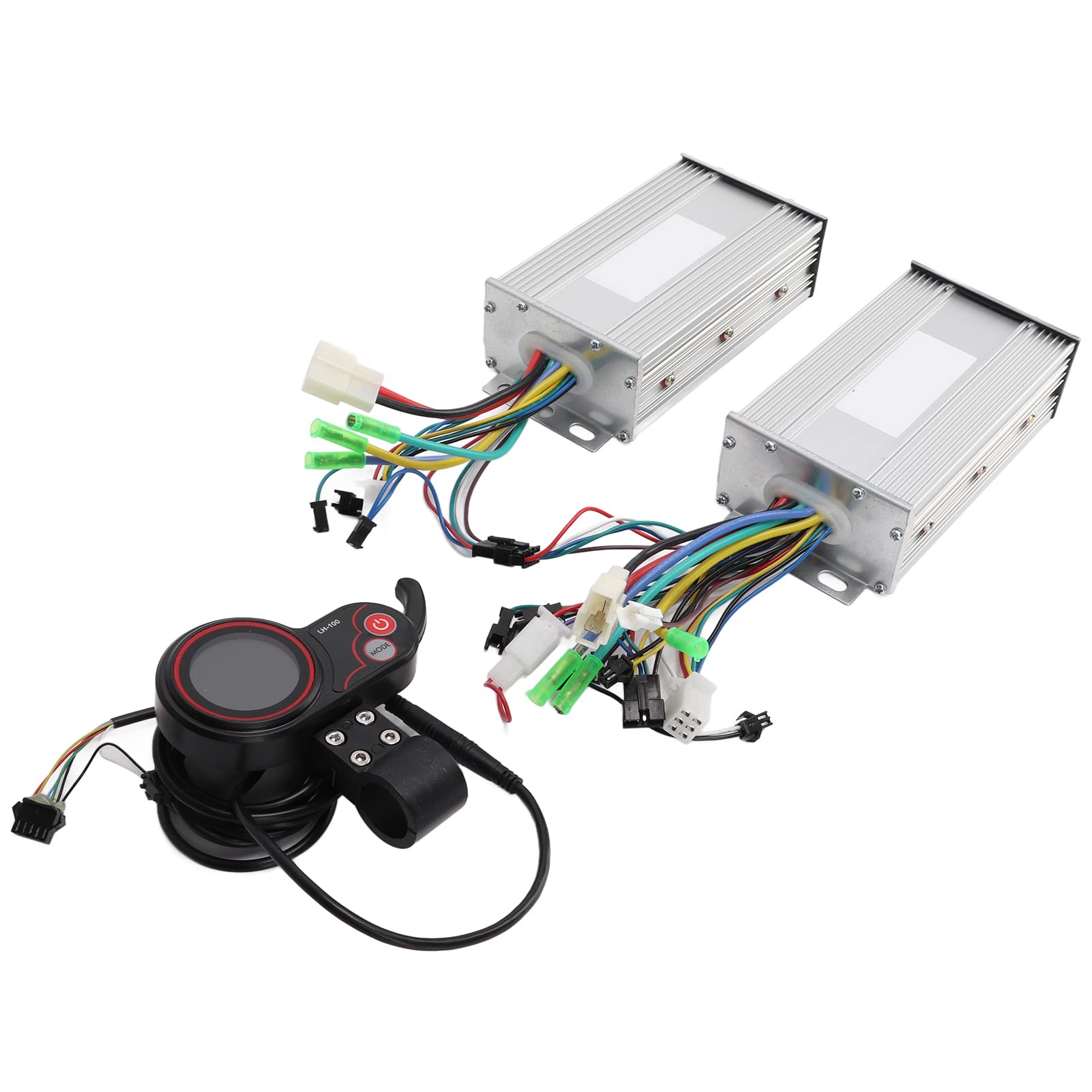 VBESTLIFE Electric Bicycle Scooter Brushless Controller Kit, Motor Controller Dual Drive Electric Bicycle LCD Meter Controller - Image 2