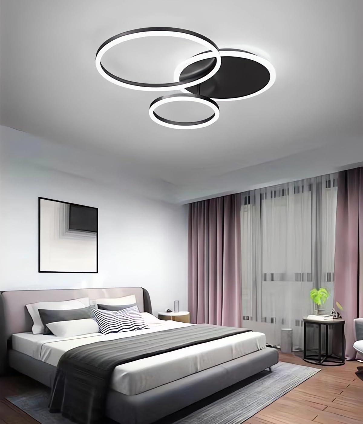 Plafonnier LED moderne pour chambre et salon réglable pour éviter la fatigue oculaire