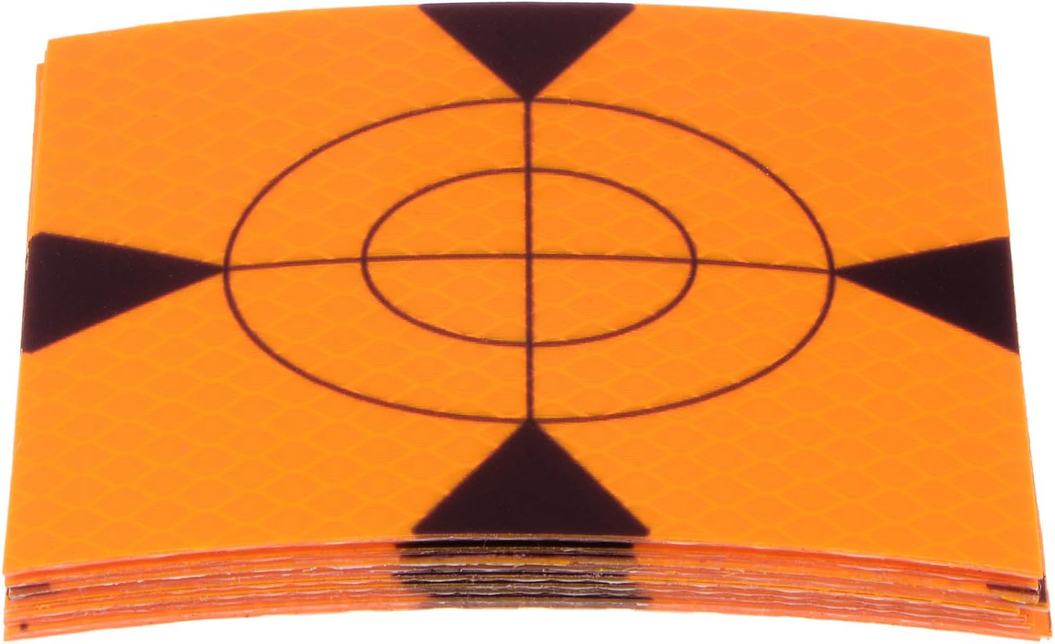 HARFINGTON 10pcs Survey Reflector Target 80x80mm Self-Adhesive Reflective Tape Survey Target Sheets for Total Stations, Yellow