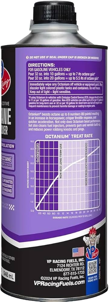 VP Racing 29505 無鉛オクタンブースター 添加剤 8本入り