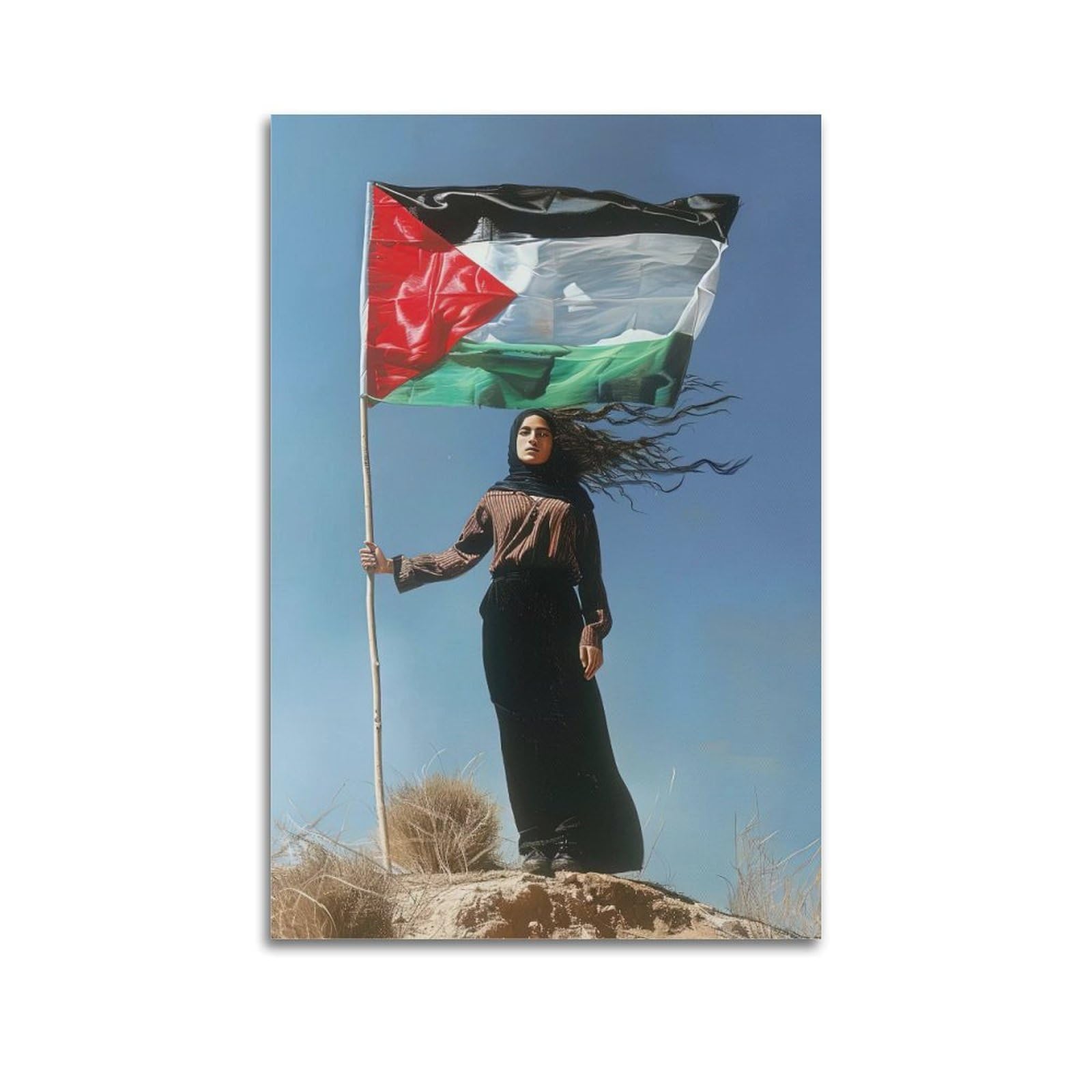 XKUGA Gaza Anti War Poster Palestine Strength Resistance Modern Decorative Canvas Prints - Ideal Wall Art for Family, Man Cave, Game Room, Boys & Girls Bedroom 20x30inch(50x75cm)