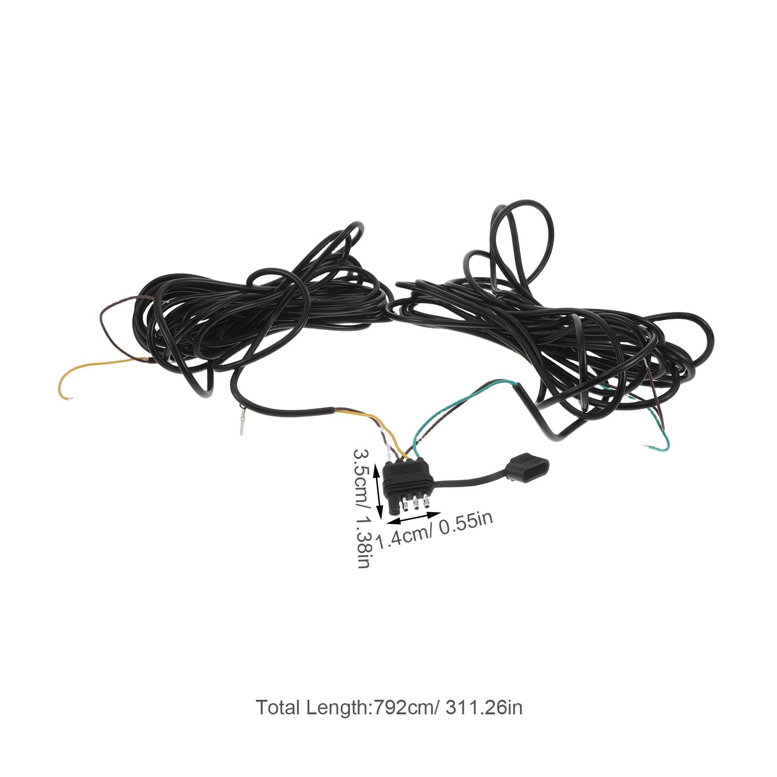 Alipis Vías Cable Extensión para Remolque con Arnés de Cableado de PVC Resistente para Luces de Barco Camper y RV Kit de Conexión Seguro para Remolque y Uso Exterior