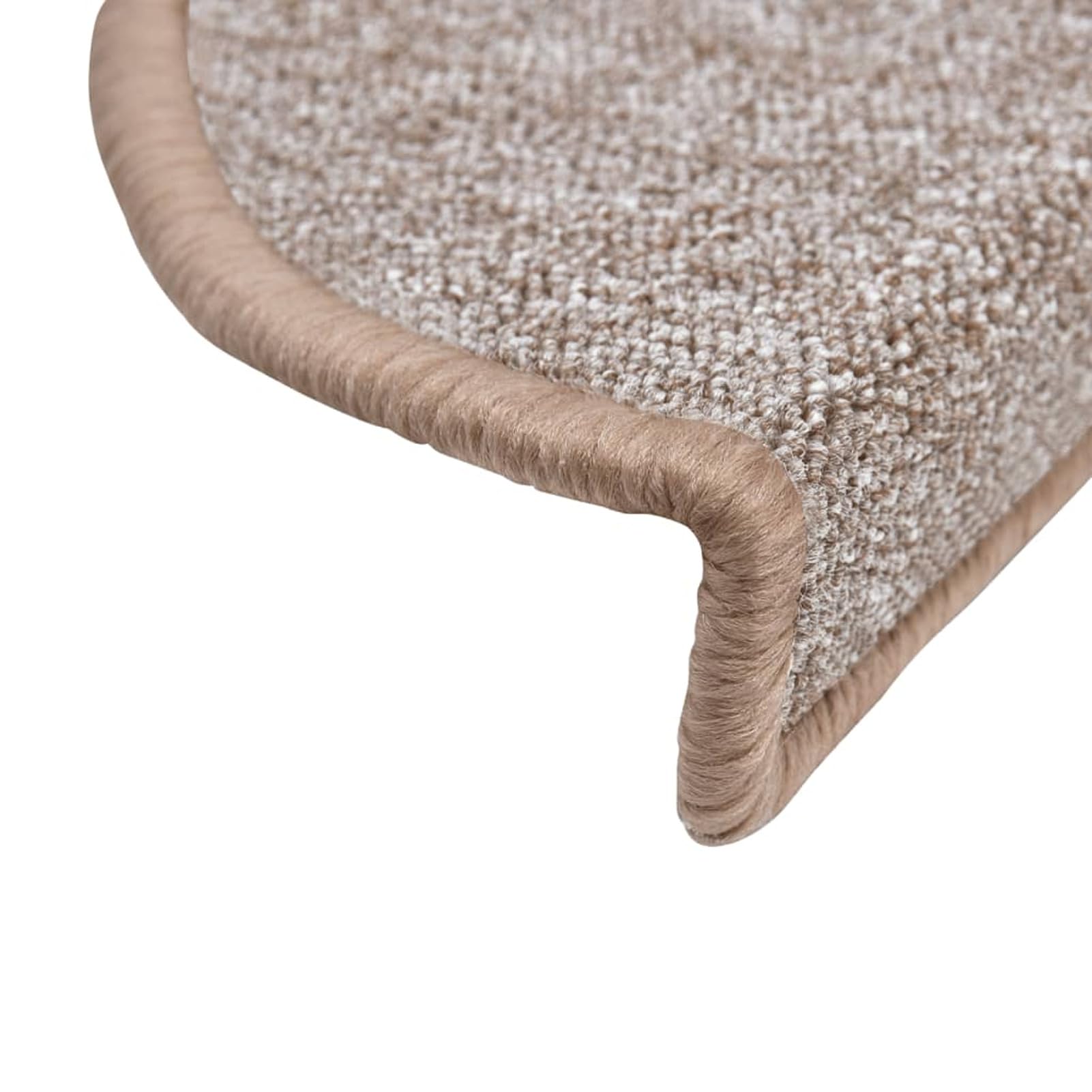 Tidyard Tapis d'escalier 15 pcs Marron Clair 56x17x3 cm, Tapis Escalier Tapis de Sécurité pour Sol Protection, Aînés et Animaux