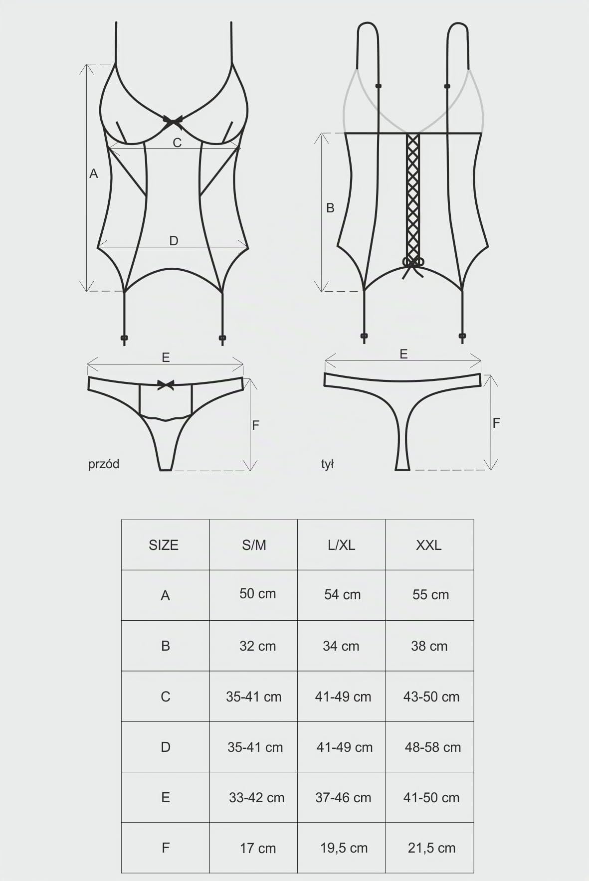 Obsessive verführerisches Dessous-Set aus zarter Corsage Korsett mit Strapshaltern und String, in toller Geschenkbox