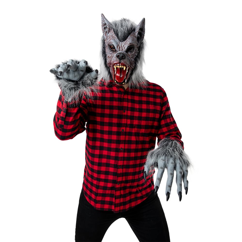 Wicked Costumes Deluxe Werewolf Latex Mask and Hands Set