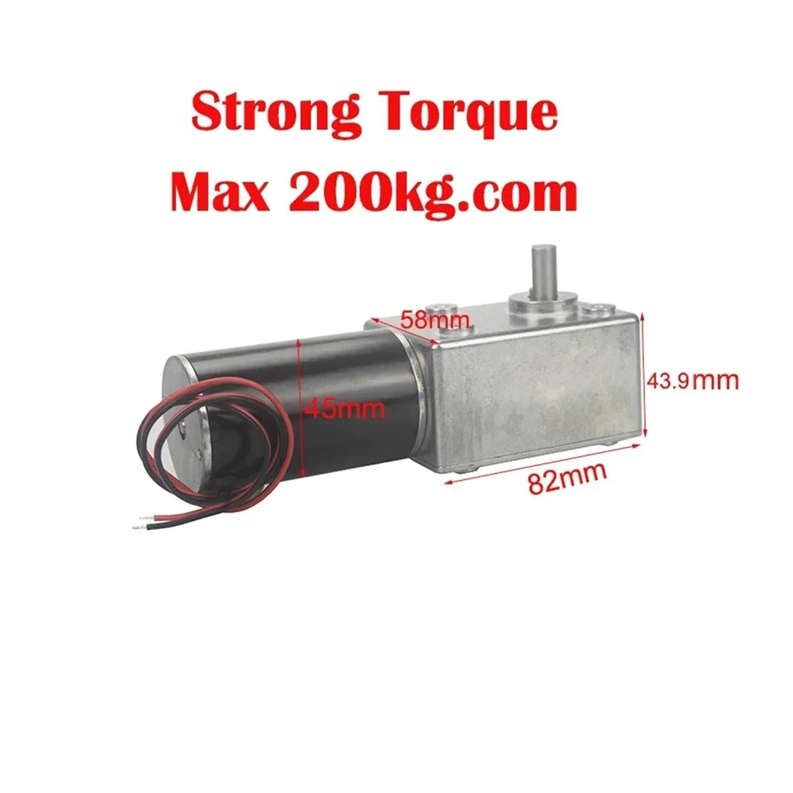 5882-45 DC12V 24V Starkes Drehmoment Getriebemotor Metall Turbo Schneckengetriebe Motor umgekehrt niedrige Geschwindigkeit 200 kg selbstsichernder Schneckengetriebemotor (24 U/min _ 12 V)