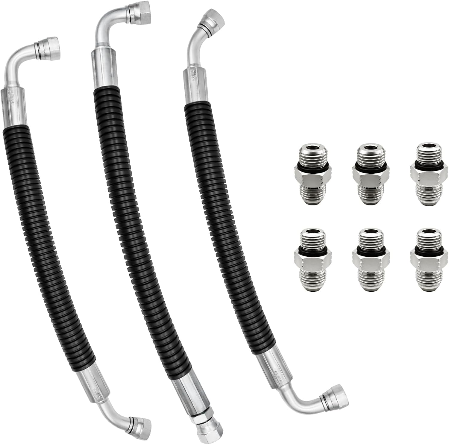 High Pressure Oil Pump (HPOP) Hoses Lines with Crossover Replacement Kit Fit for Ford Excursion F250 F350 F450 F550 F650 Super Duty 7.3L Powerstroke Turbocharged Engine 1999-2003