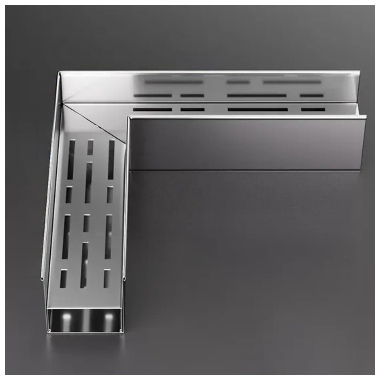 Trwały odpływ wykopu na podwórko zestaw odpływowy do wykopu zewnętrznego, system odprowadzania wody ze stali nierdzewnej do odpływu podjazdu, patio i garażu, L, wys. 3,5 cm / wys. 1,18 x szer. 1,38