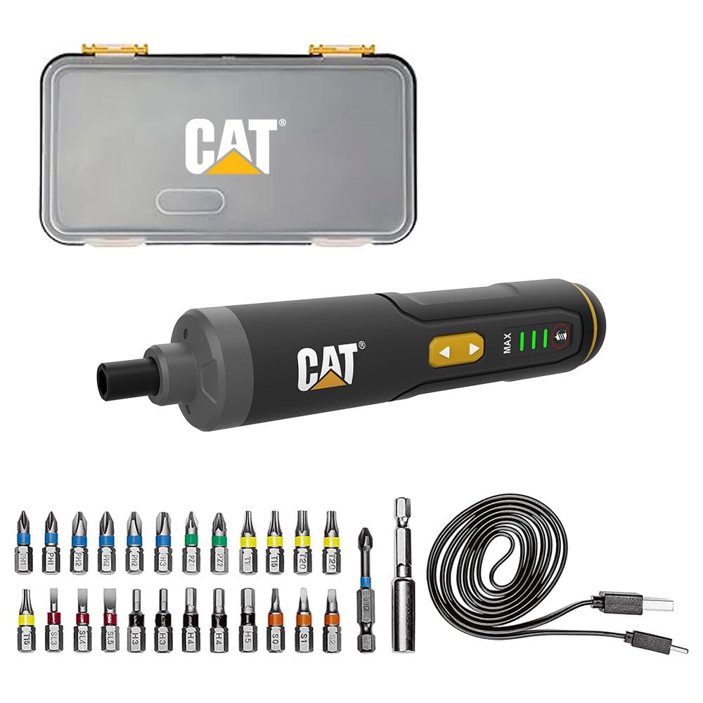CAT DX1110 - Destornillador inalámbrico inteligente (3,6 V/1,5 Ah Li-ion + 26 puntas