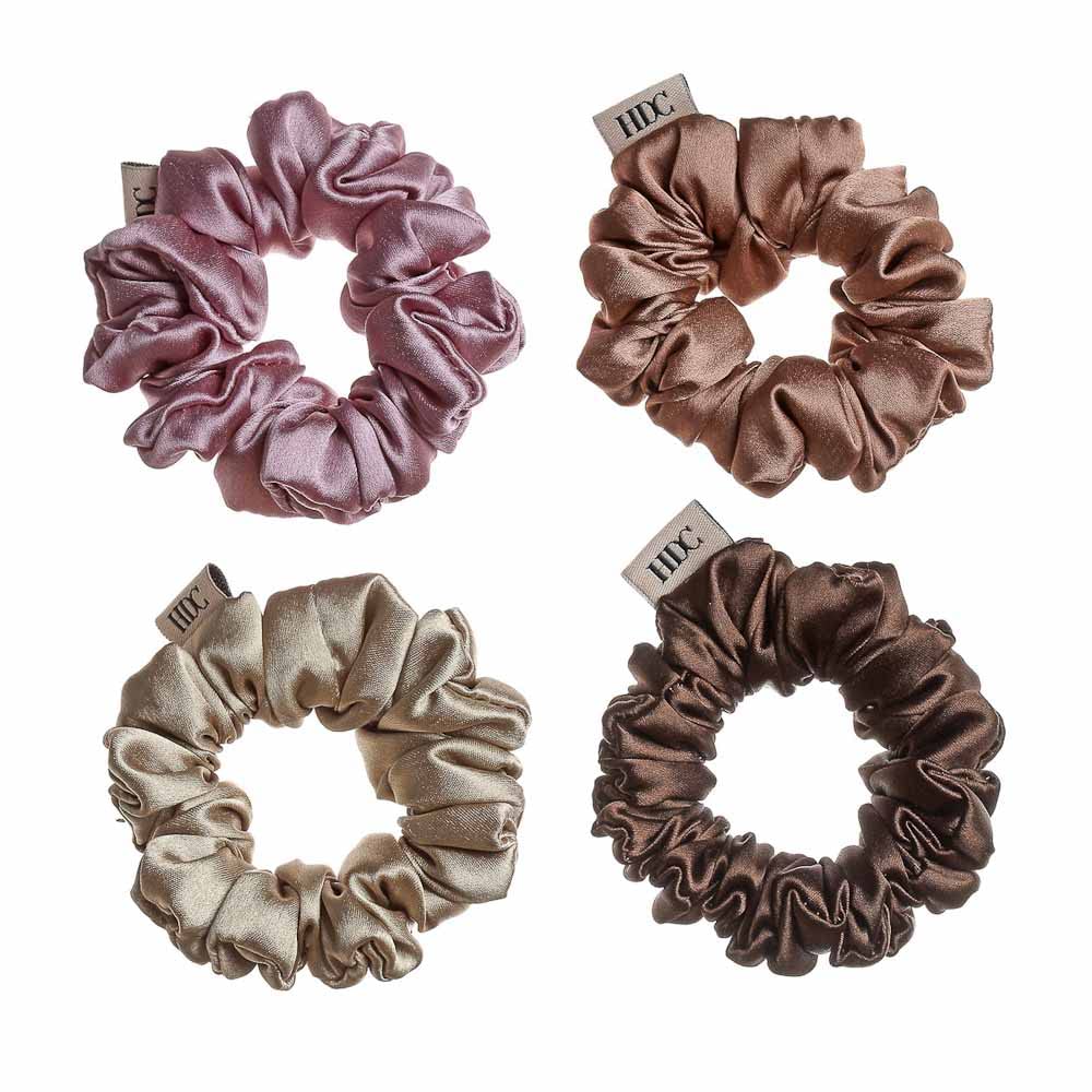Scrunchies for Women & Girls Anti-Hair-Breakage, Elastic Band Tie, Hair Ponytail Holder, Hair Tie, Hair Bow, Stylish & Trendy Scrunchies (Pack of 4)-image-11