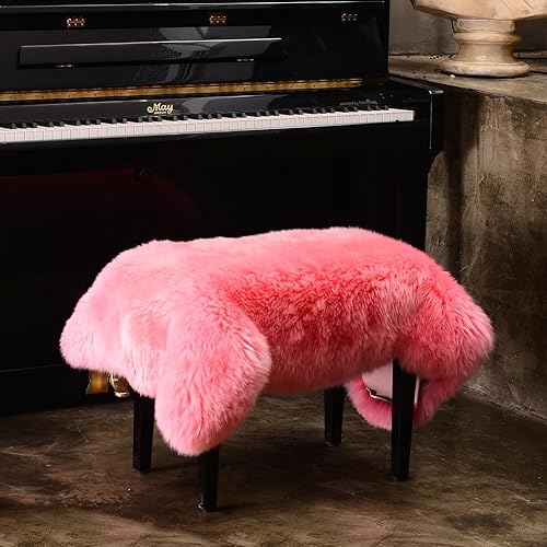 Miniatura 4 de LLB - Alfombra genuina de piel de oveja, alfombra de lana, alfombra de pelo de oveja esponjosa y peluda para sala de estar, dormitorio de niños,