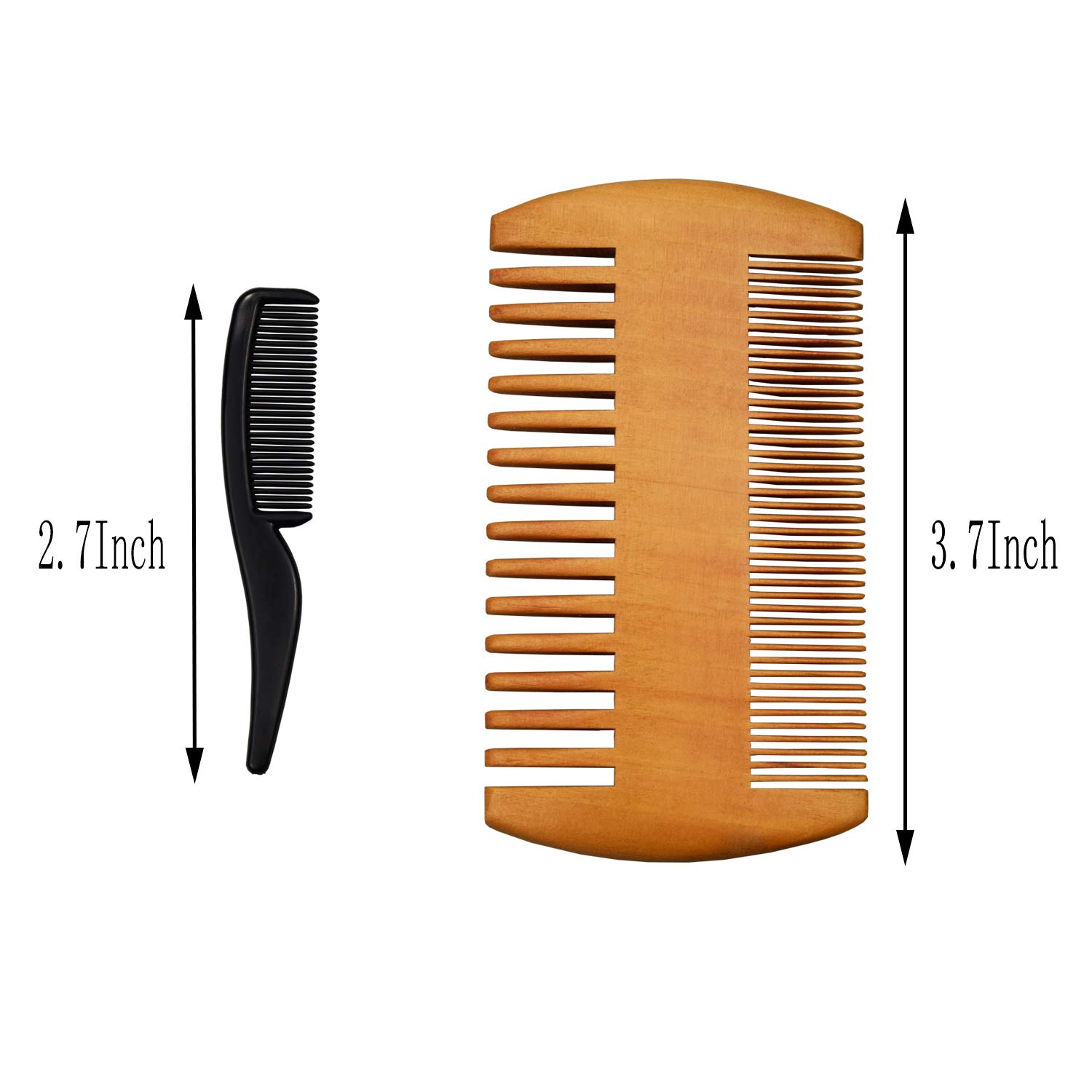 Juego de 4 tijeras para barba, tijeras de aseo para hombres y bigotes, peines para barba con bolsa de almacenamiento