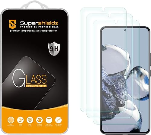 Supershieldz Protector de pantalla de vidrio templado diseñado para Xiaomi 12T Pro 5G, antiarañazos, sin burbujas