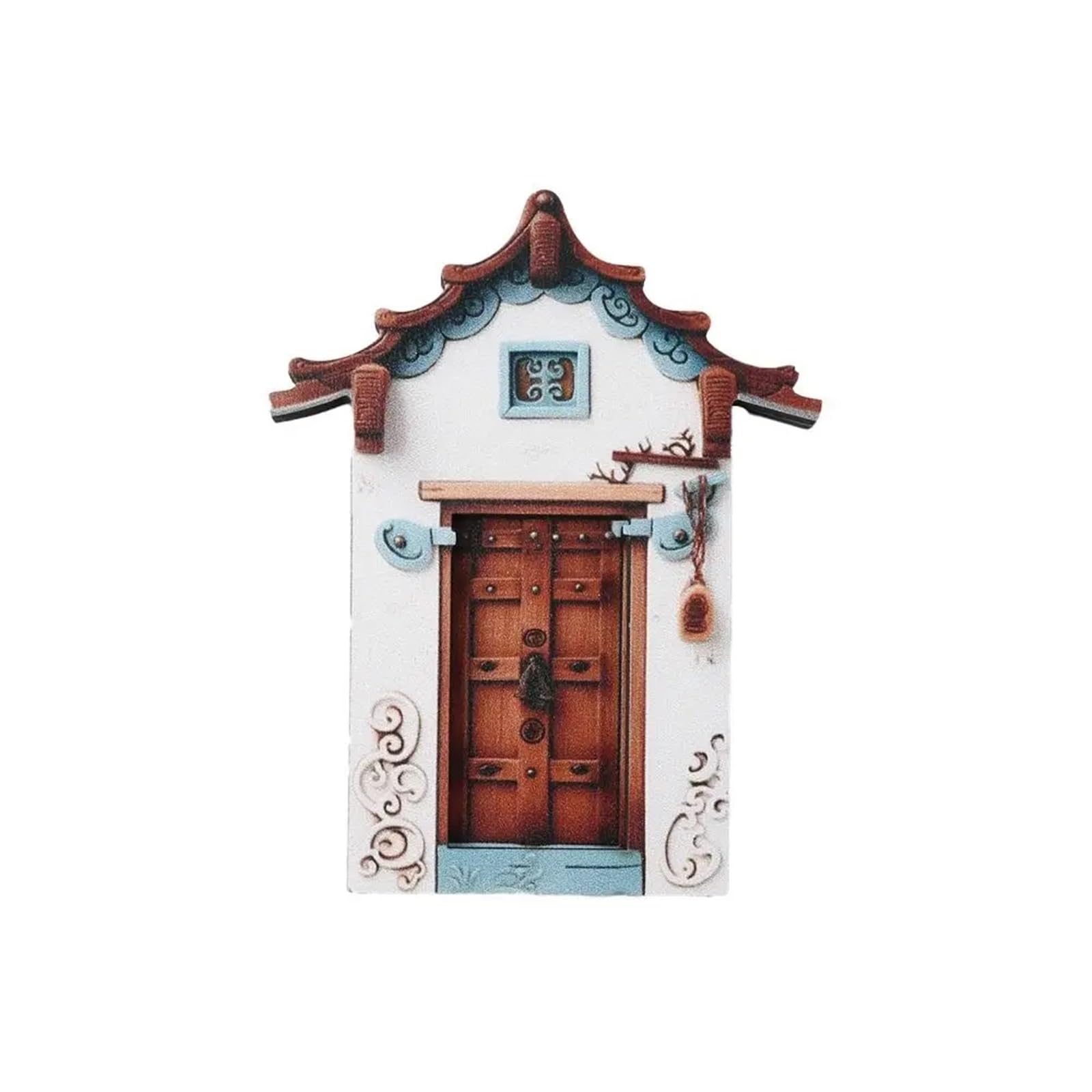 Dazhua Handmade Wooden Fairy Gnome Door Figurine - Miniature Elf Door for Fairy Gardens and Home Decor(03)