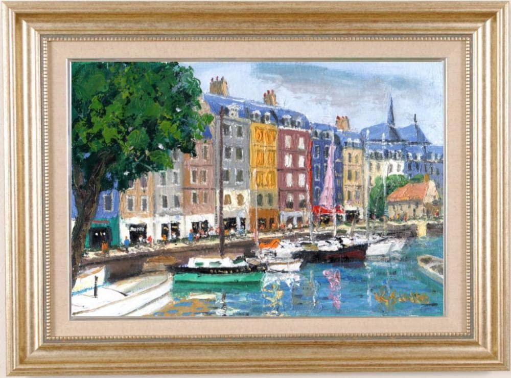 絵画　油絵　オンフルール（フランス）【肉筆】【油絵】【外国の風景】 絵画 油絵 オンフルール（フランス）【肉筆】【油絵】【外国の風景】